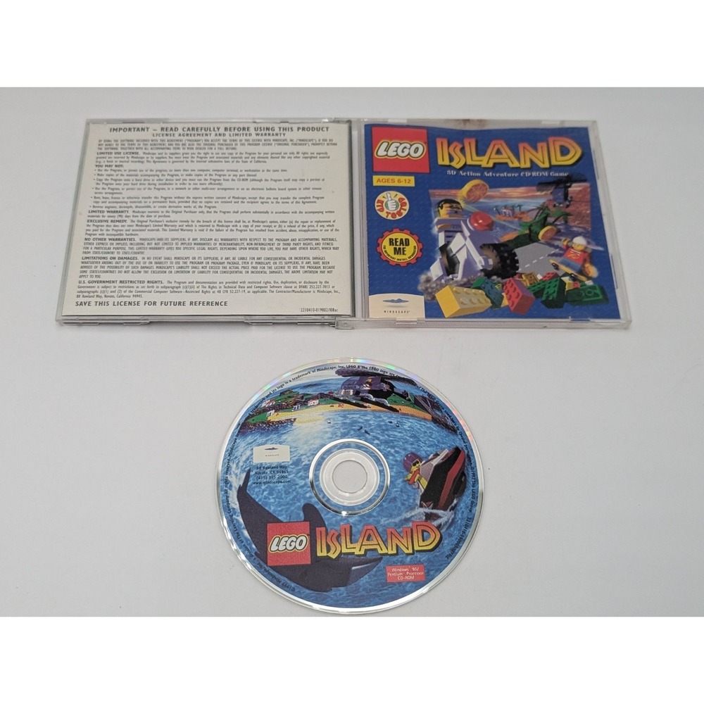 LEGO Island: 3D Action Adventure Game, CD-ROM, 1997, PC, Windows 95
